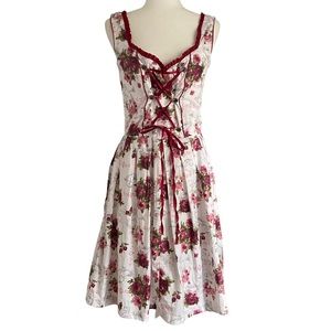 Gaudi Vintage Dirndl Corseted Floral Dress